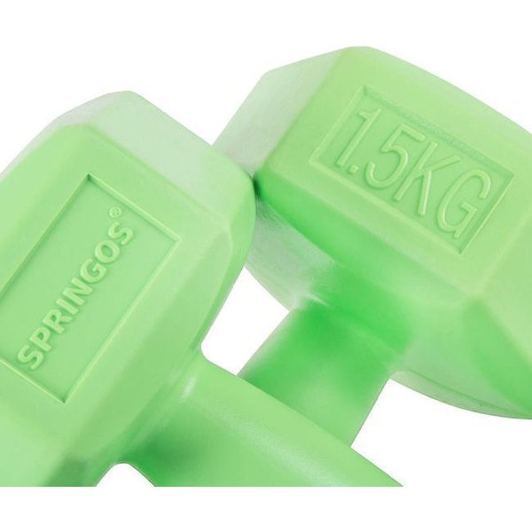 Zestaw hantli bitumicznych Hex 2x1,5kg Springos