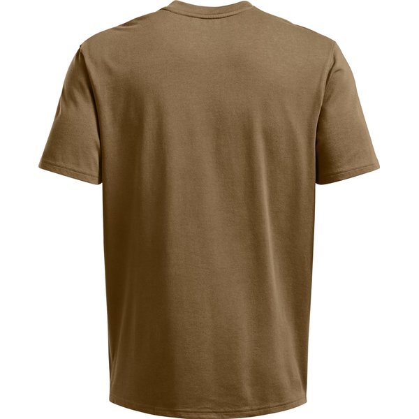 Koszulka męska Logo Embroidered Heavyweight Under Armour - Coyote/Black