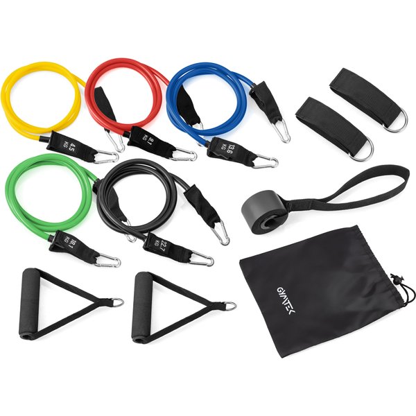 Zestaw ekspanderów gumowych do ćwiczeń 5szt Gymtek - czarne