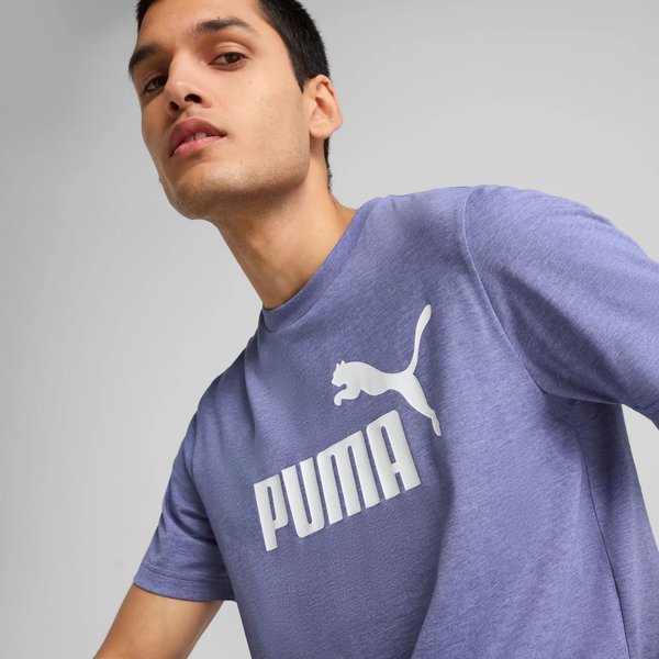 Koszulka męska Essentials No.1 Logo Heather Puma - Blue Crystal