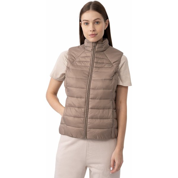 Kamizelka damska 4FAW23TVESF072 4F - jasny brąz