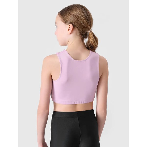 Biustonosz sportowy dziewczęcy USBAF148 4F - jasny róż