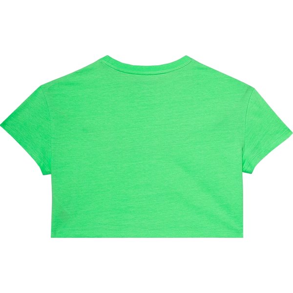 Koszulka, crop top dziewczęcy 4FJWSS24TTSHF1144 4F - jasna zieleń neon
