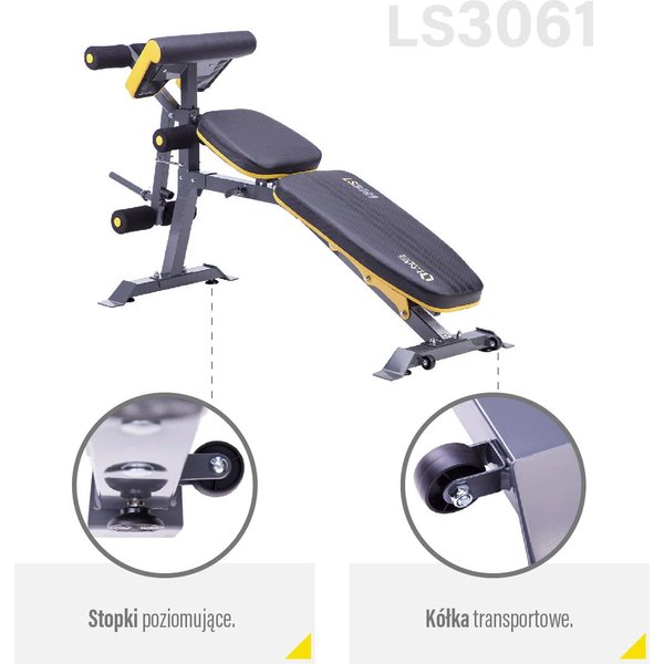 Ławka regulowana do ćwiczeń LS3061 4w1 HMS