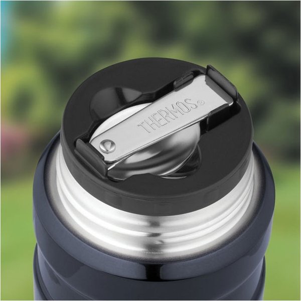 Termos obiadowy z łyżką i kubkiem 470ml Thermos - czarny