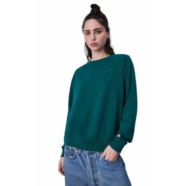 Bluza damska C Logo Relaxed Fit Lightweight Champion - morska zieleń