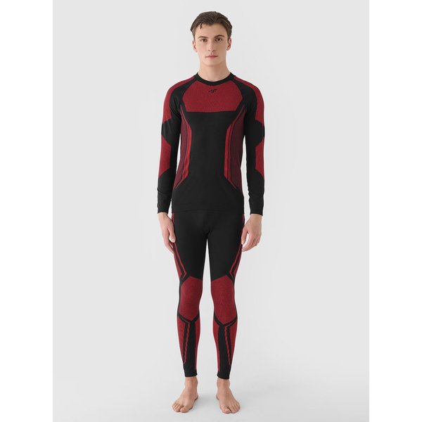 Spodnie termoaktywne męskie USEAM166 4F - czerwony