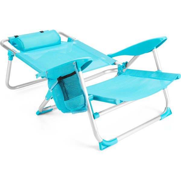 Krzesło plażowe z funkcją leżaka Sun Lite 2w1 Outtec - turkusowy
