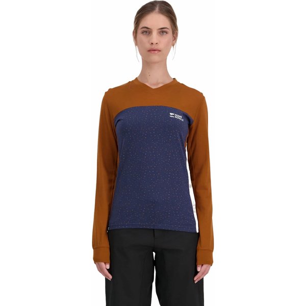 Longsleeve rowerowy damski Redwood Enduro VLS Mons Royale - Midnight Terrazzo / Copper
