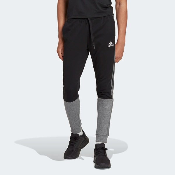 Spodnie męskie Essentials Melange French Terry Adidas - czarne