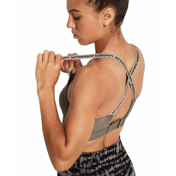 Biustonosz sportowy damski Infinity Mid Under Armour - taupe