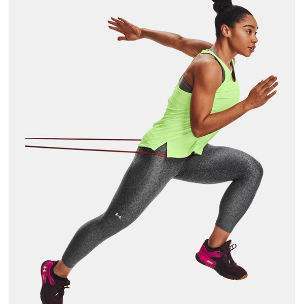 Legginsy damskie HeatGear Armour No-Slip Waistband 7/8 Under Armour - szare