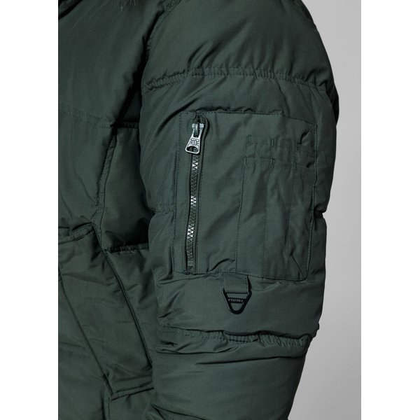 Kurtka męska Burnt Quilted Hooded Jacket Pitbull West Coast - Dark Olive