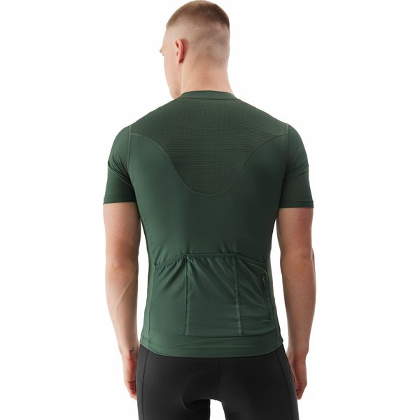Koszulka rowerowa męska 4FSS24TFTSM486 4F - ciemna zieleń