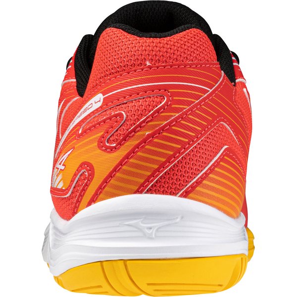 Buty halowe Cyclone Speed 4 Mizuno - Radiant Red/White/Carrot Curl