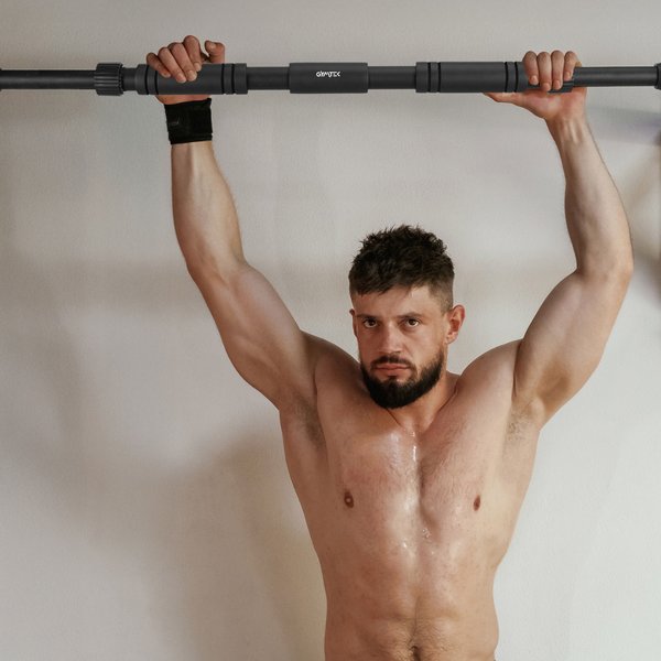 Drążek rozporowy do podciągania 70-100cm Gymtek - czarny