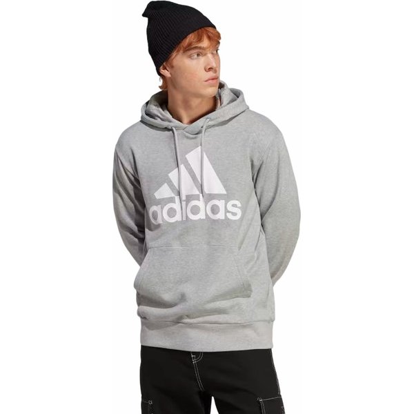 Bluza męska Essentials French Terry Big Logo Hoodie Adidas - czerwona