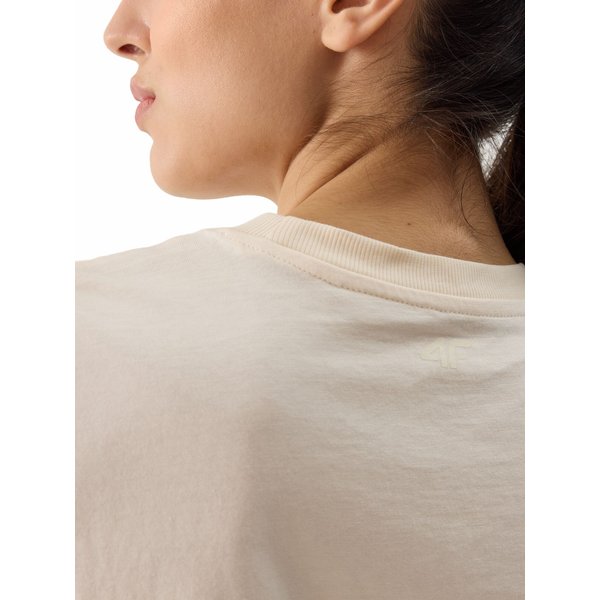 Koszulka damska 4FWSS24TTSHF1354 4F - kremowy