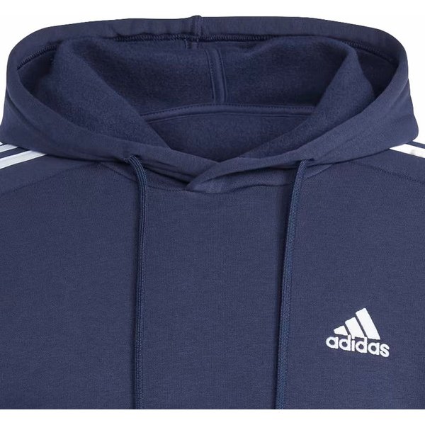 Bluza męska Essentials Fleece 3-Stripes Hoodie Adidas - granatowa