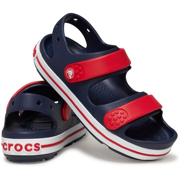 Sandały Crocband Cruiser Sandal Jr Crocs - Navy/Varsity Red