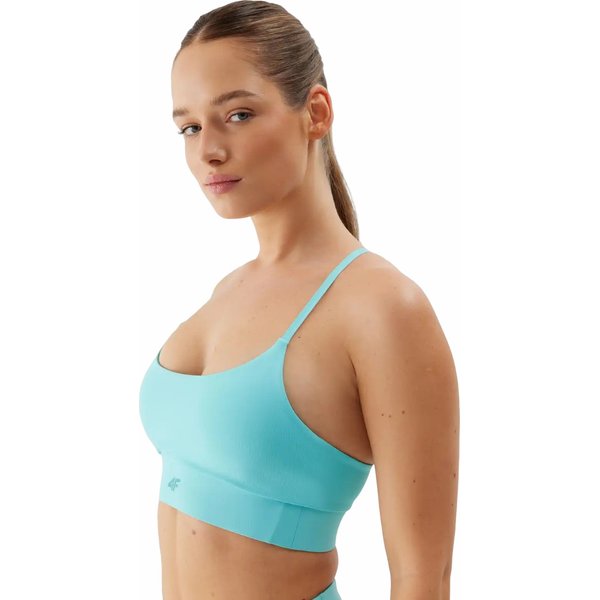 Biustonosz sportowy damski 4FWSS24USBAF096 4F - niebieski
