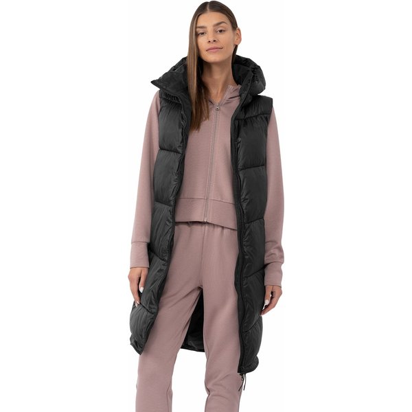 Kamizelka damska 4FAW23TVESF074 4F - głęboka czerń