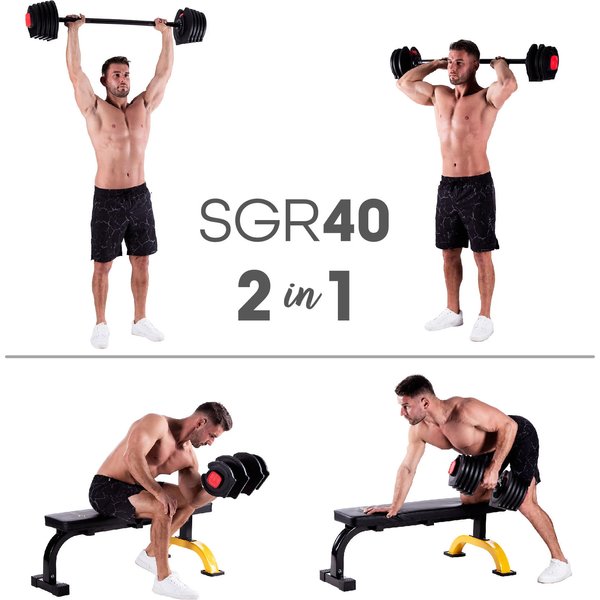 Zestaw regulowanych obciążeń SRG40 Pro 43,5kg HMS