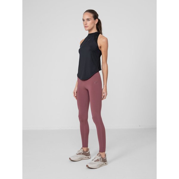 Legginsy damskie H4Z22 SPDF011 4F - burgundowe