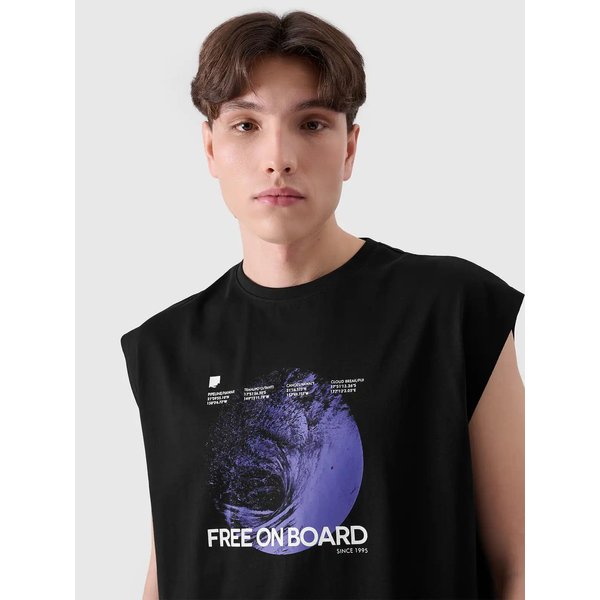 Bezrękawnik męski TSLEM148 4F - głęboka czerń