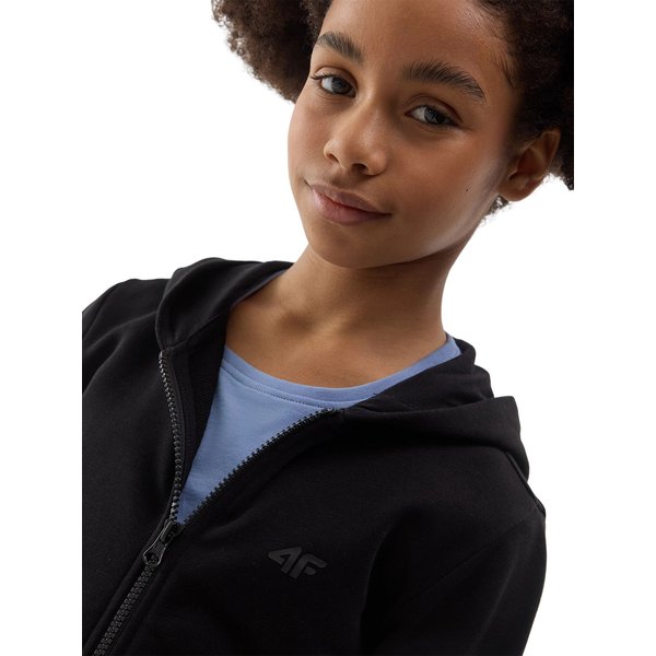 Bluza dziewczęca 4FJWSS24TSWSF0919 4F - głęboka czerń