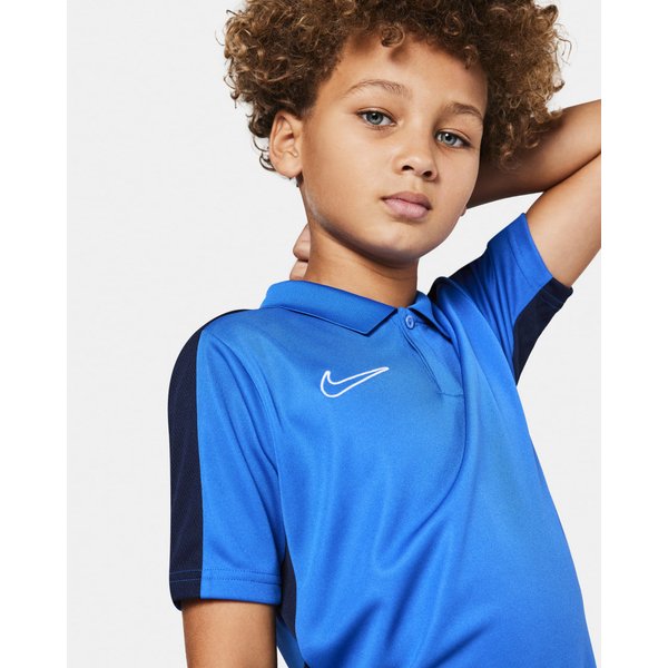 Koszulka juniorska polo Dri-Fit Academy 23 SS Nike - Royal Blue / obsydian / (biel)