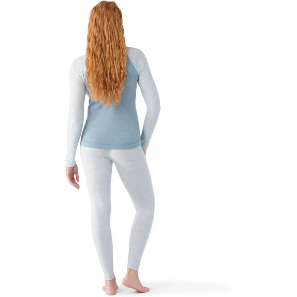 Legginsy termoaktywne damskie Classic Thermal Merino Base Layer Bottom SmartWool - błękitno-białe