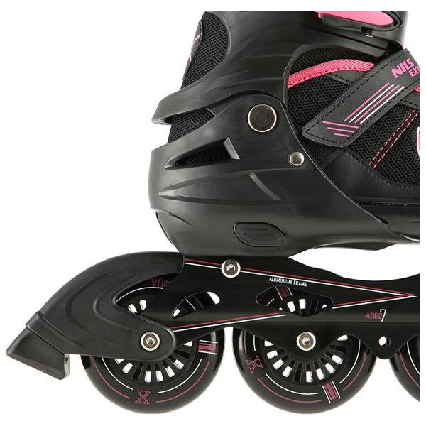 Rolki regulowane Extreme NA19088 Nils - czarno-różowy