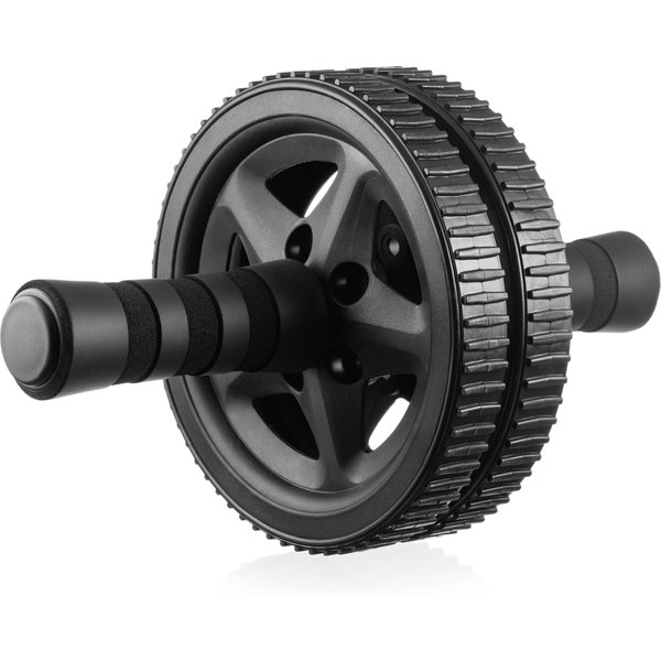 Wałek, kółko podwójne do ćwiczeń + mata pod kolana Gymtek - podwójne mata czarne