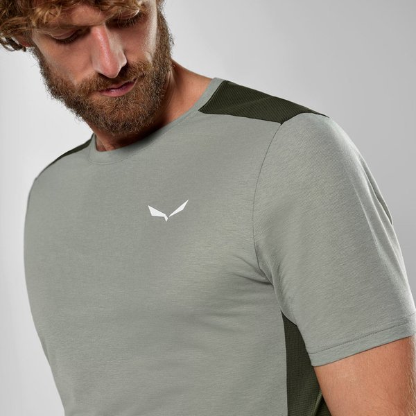 Koszulka męska Puez Hybrid Dry T-Shirt Salewa - shadow