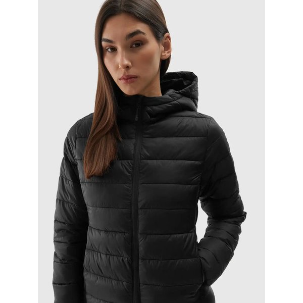 Kurtka puchowa damska TDJAF468 4F - głęboka czerń