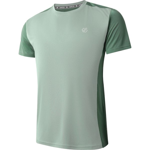 Koszulka męska Discernible III Tee Dare2B - AquGrey/HdgGreen