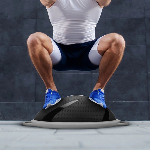 Platforma do balansowania półpiłka do ćwiczeń CoreBalance + pompka 2w1 Gymtek