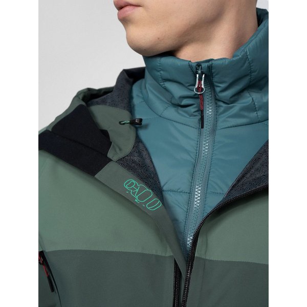 Kurtka męska H4L22 KUMT060 4F - ciemna zieleń