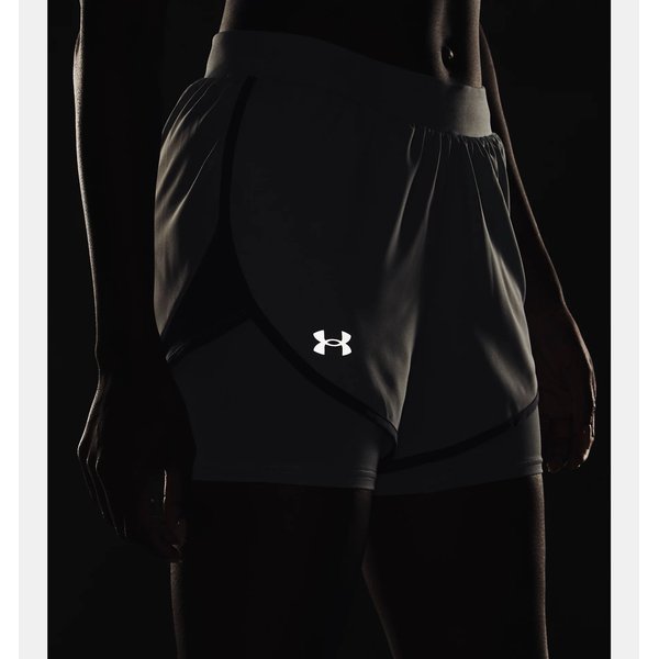 Spodenki damskie Fly By Elite 2w1 Under Armour - Harbor Blue / Reflective