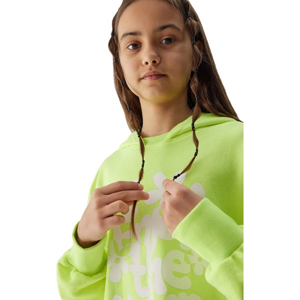 Bluza dziewczęca 4FJWSS24TSWSF0941 4F - żółty neon