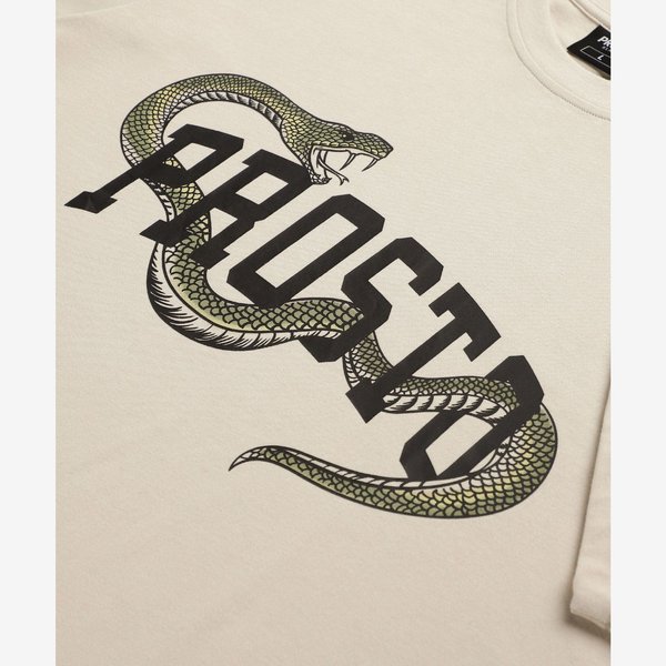 Koszulka męska Snake Prosto - Beige