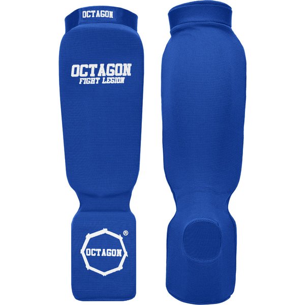 Ochraniacze piszczeli na goleń i stopę Basic Octagon - blue