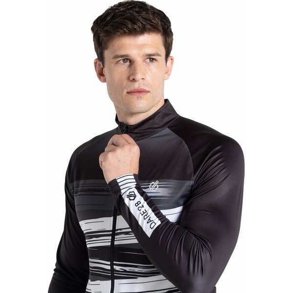 Longsleeve rowerowy męski AEP Revolving Dare2B - Black Tread Print