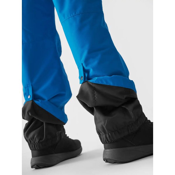 Spodnie narciarskie chłopięce na szelkach TFTRM654 4F - niebieski