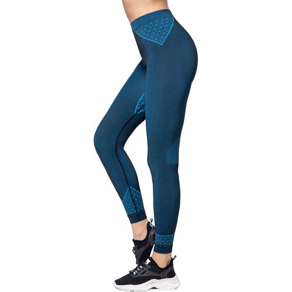 Legginsy damskie Breeze Spaio - czarno niebieskie