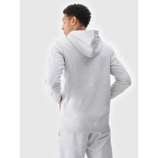 Bluza męska TSWSM1768 4F - chłodny jasny szary melanż