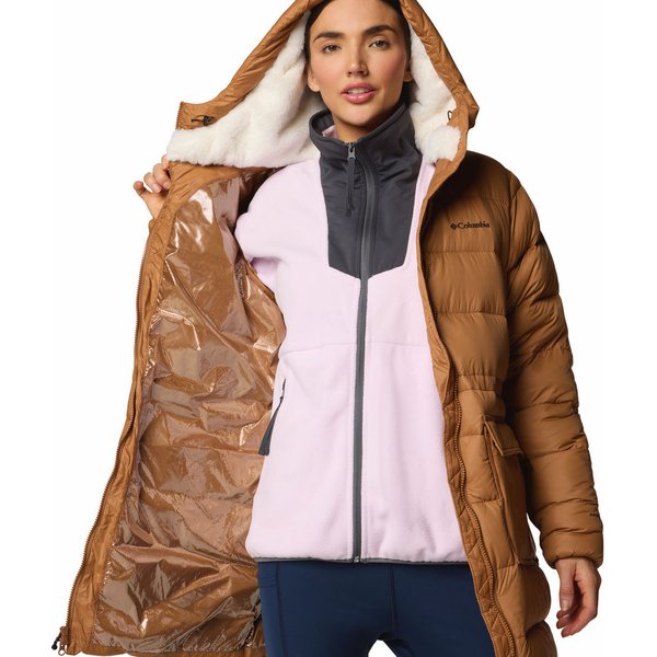 Płaszcz puchowy damski Harmony Falls Mid Down Columbia - Camel Brown