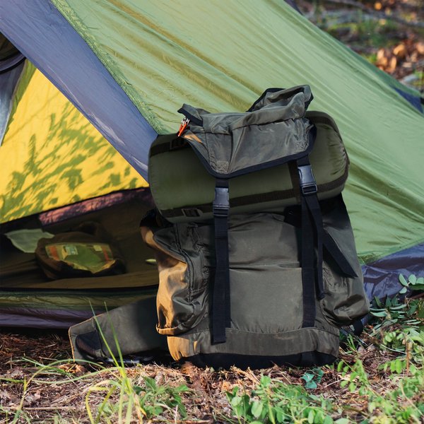 Śpiwór Hooded z kapturem ThermoCore 250, całoroczny Outtec - hooded zielony