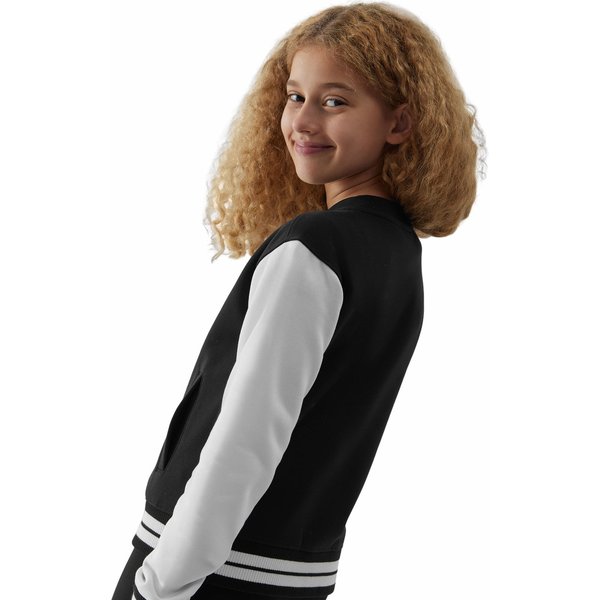 Bluza dziewczęca 4FJAW23TSWSF641 4F - głęboka czerń